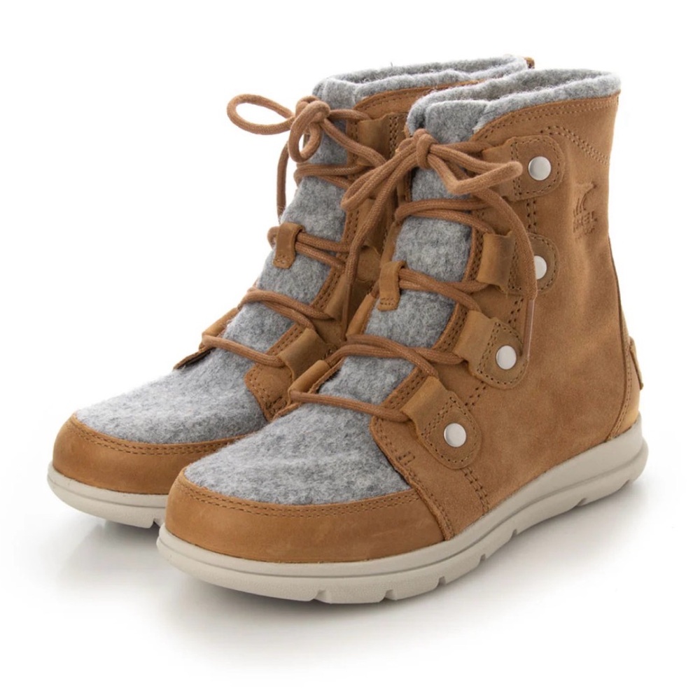 Sorel Explorer II Joan Felt WP boots in Tawny Buff/Moonstone color size 7